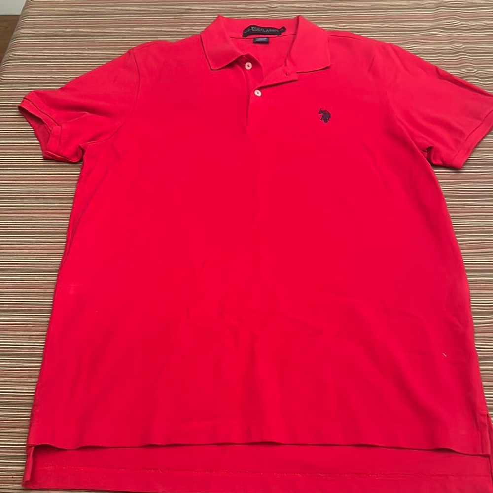 US Polo Assn men’s polo, red, size M